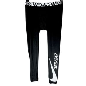 Men's Nike Dri-Fit Pro Black Compression Training Tights Pants  - XL